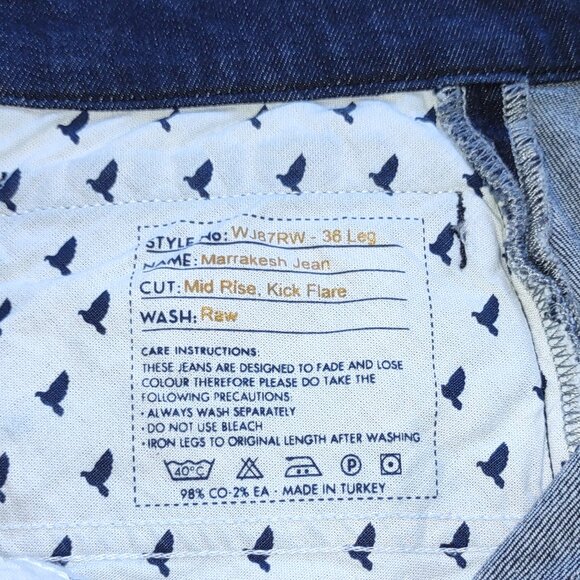 Anthropologie MiH The Marrakesh Mid-Rise Kick Flare Jean Size 26 EUC Boho Chic - Picture 10 of 11